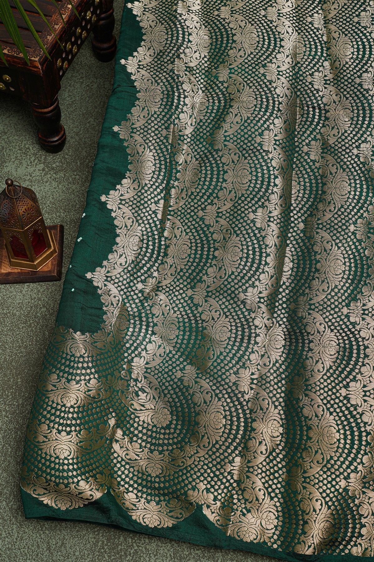 Bandhani Silk Red Saree