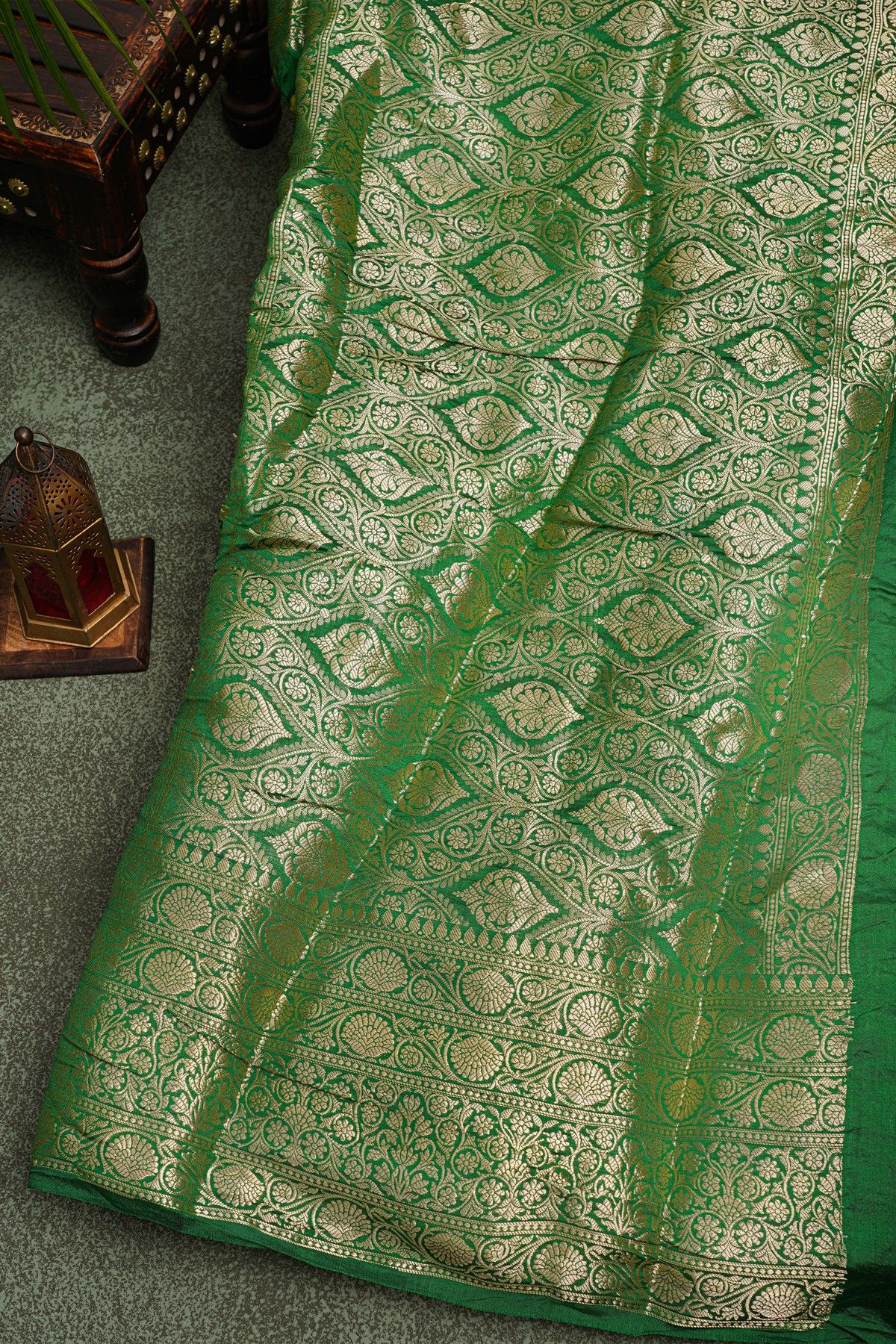 Bandhani Silk Green  Saree
