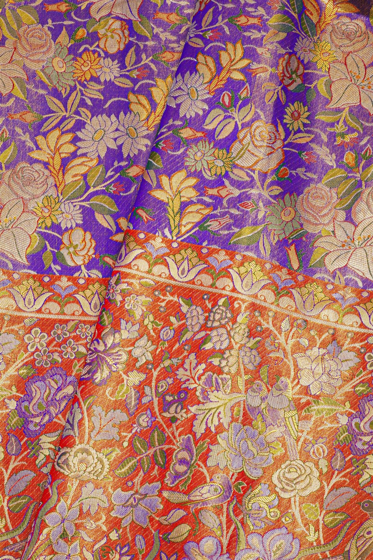 Kancheepuram Tissue Blue  Saree