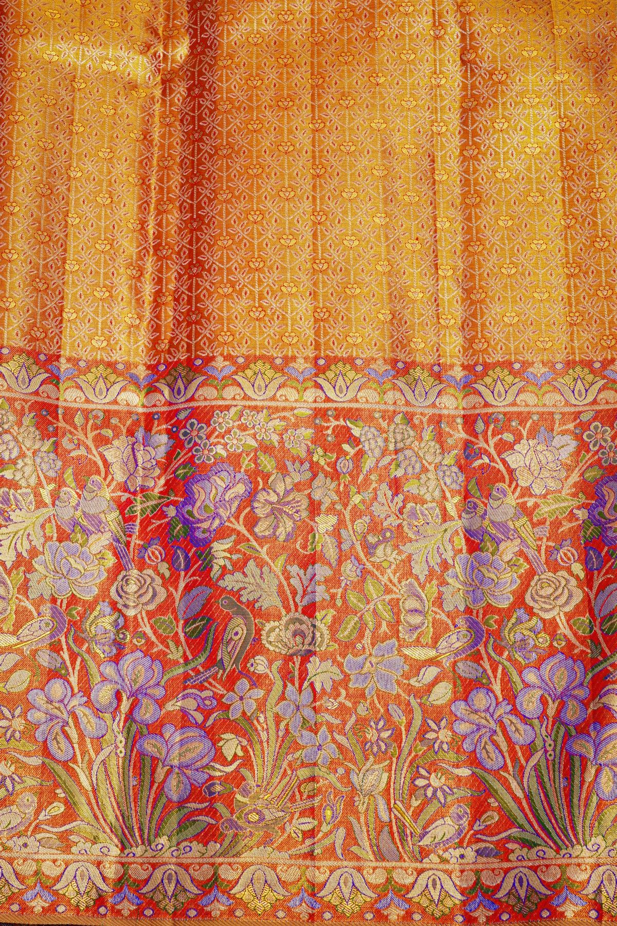 Kancheepuram Tissue Blue  Saree