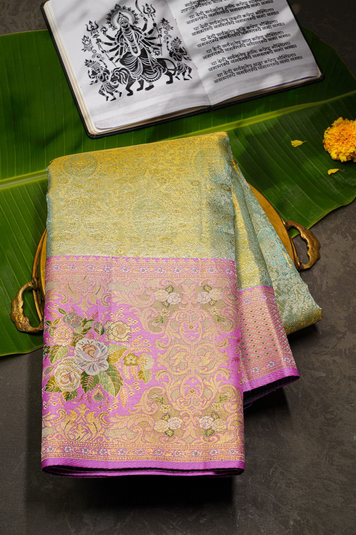 Kancheepuram Silk Dual Colour Saree