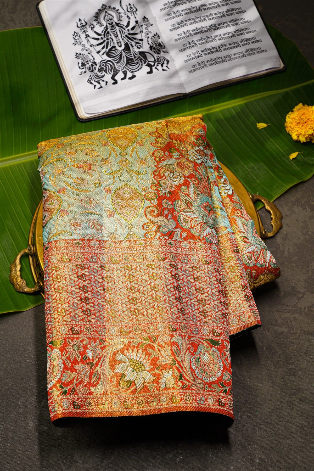 Kancheepuram Tissue Dual Colour Saree