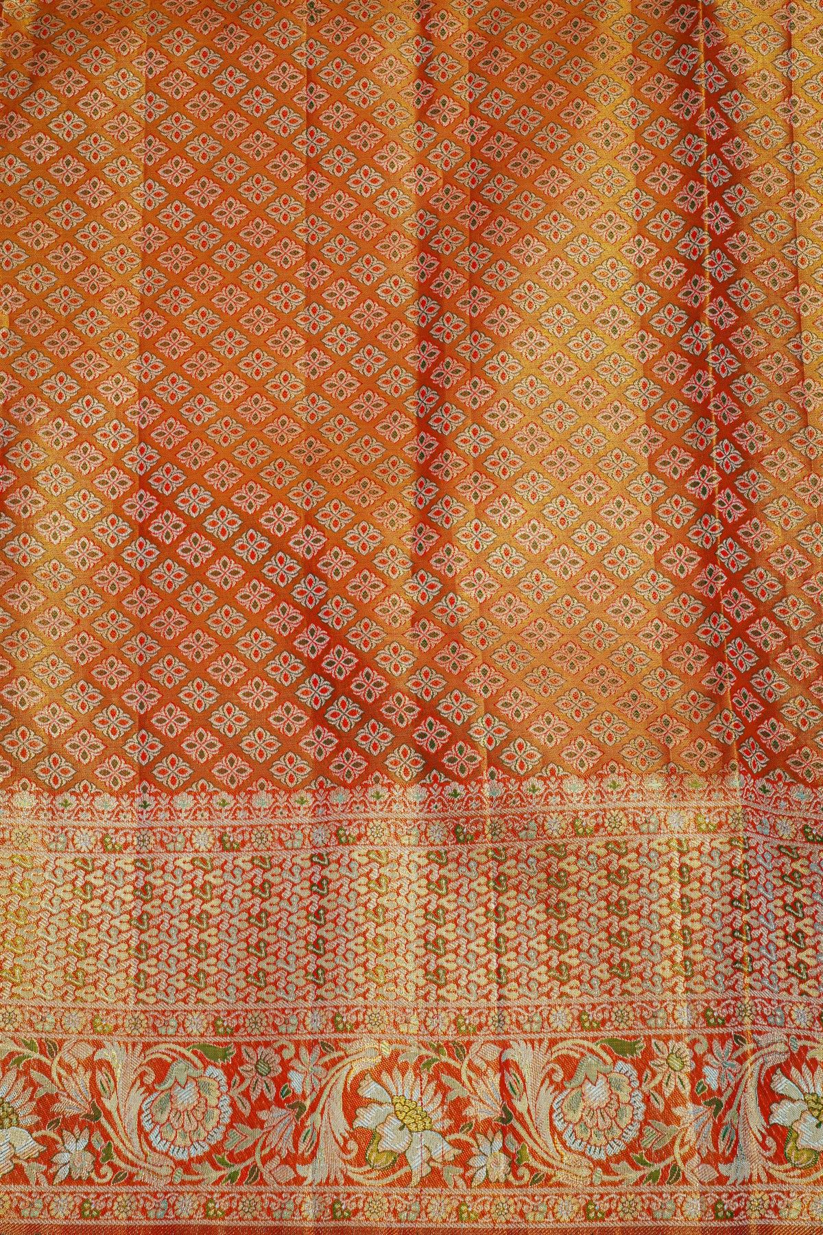 Kancheepuram Tissue Dual Colour Saree