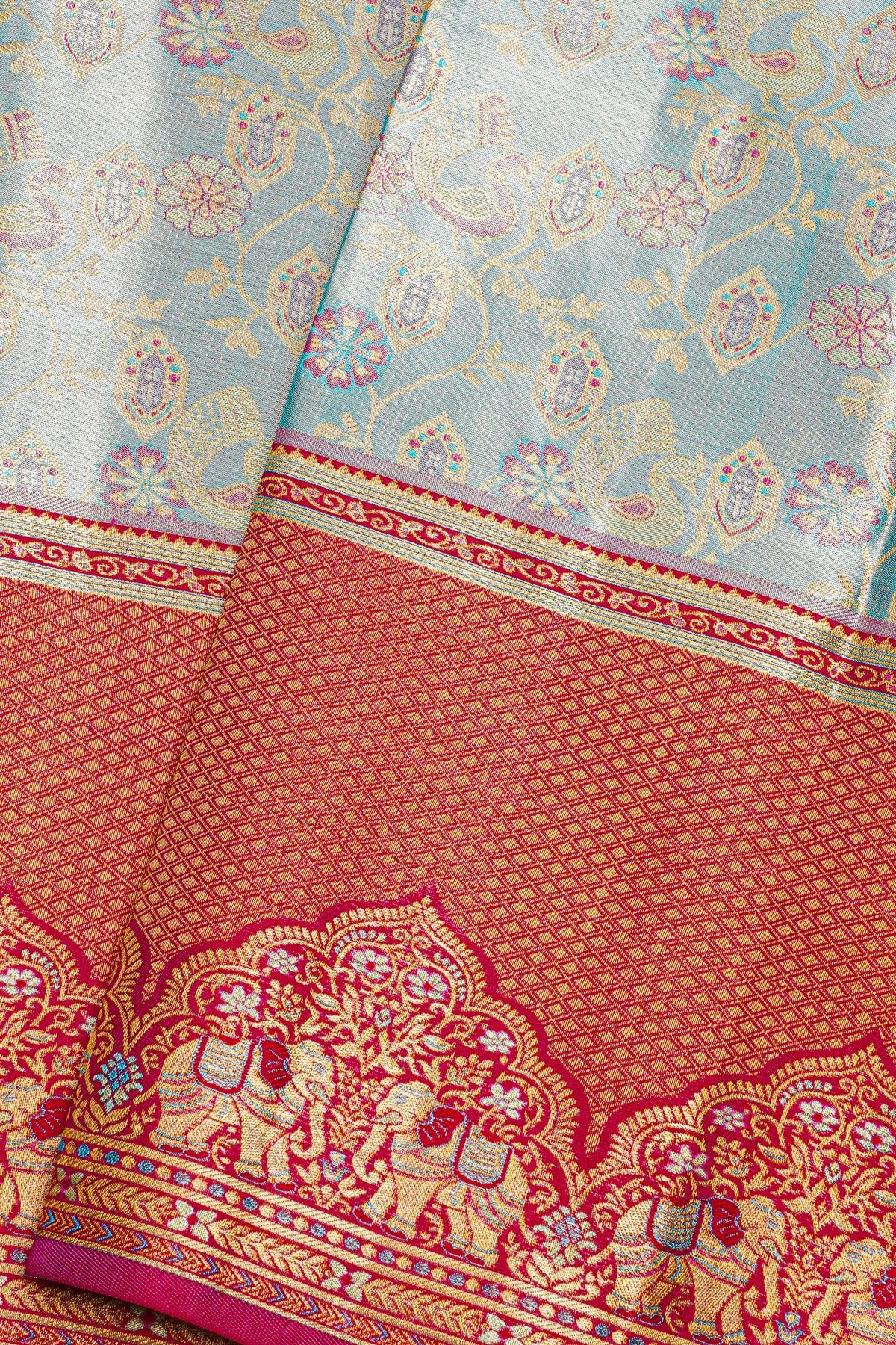 Kancheepuram Tissue Blue Saree