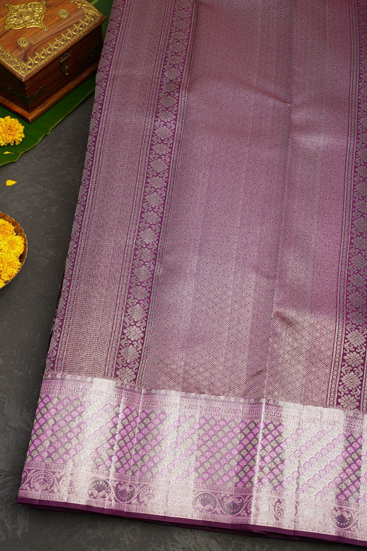 Kancheepuram Silk Wine Saree