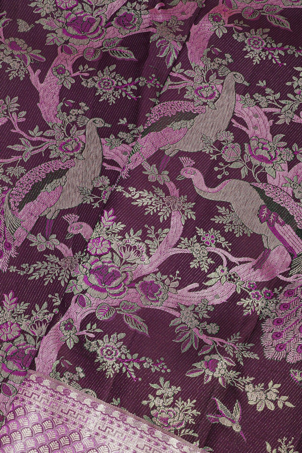 Kancheepuram Silk Wine Saree