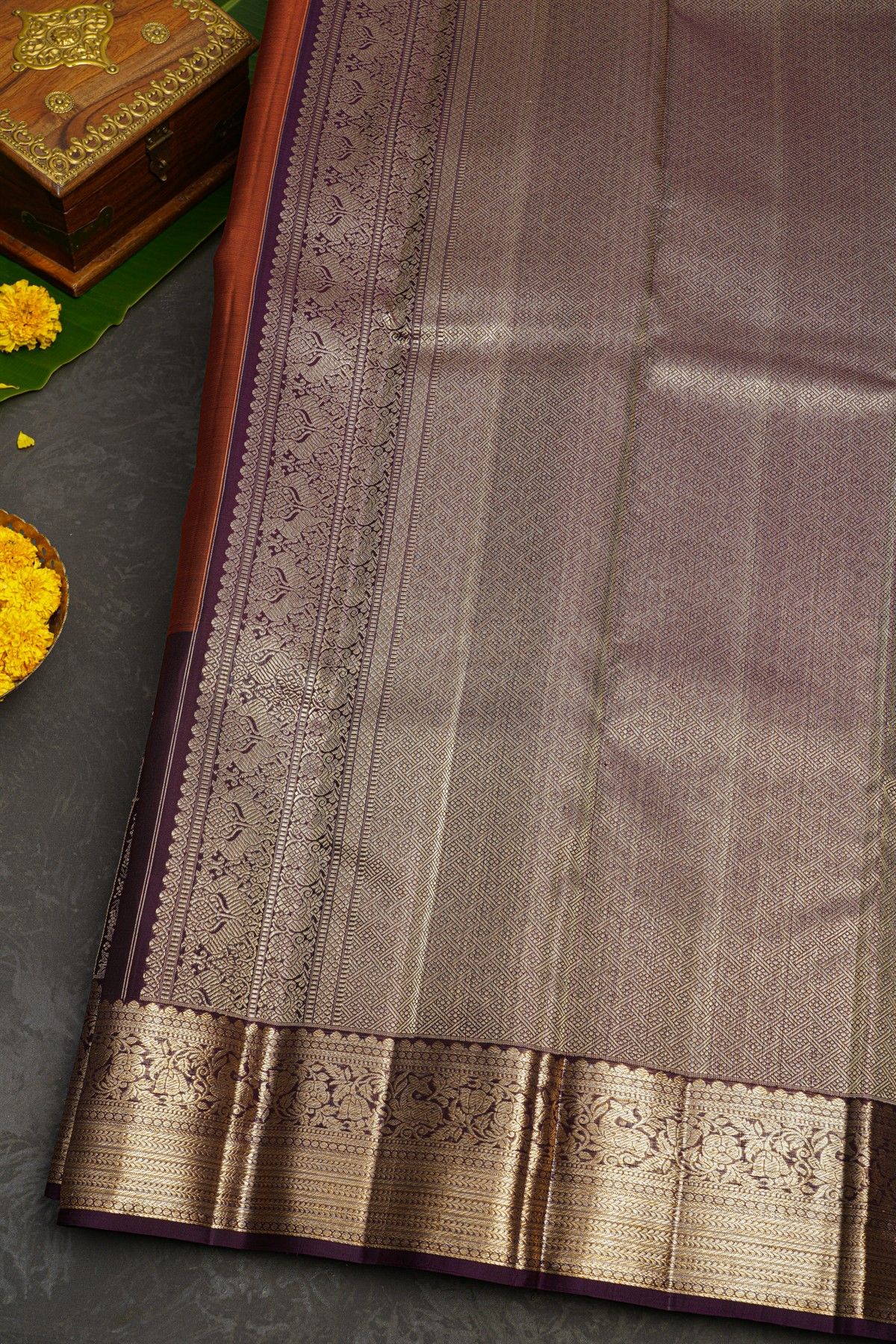 Kancheepuram Silk Dual Colour Saree
