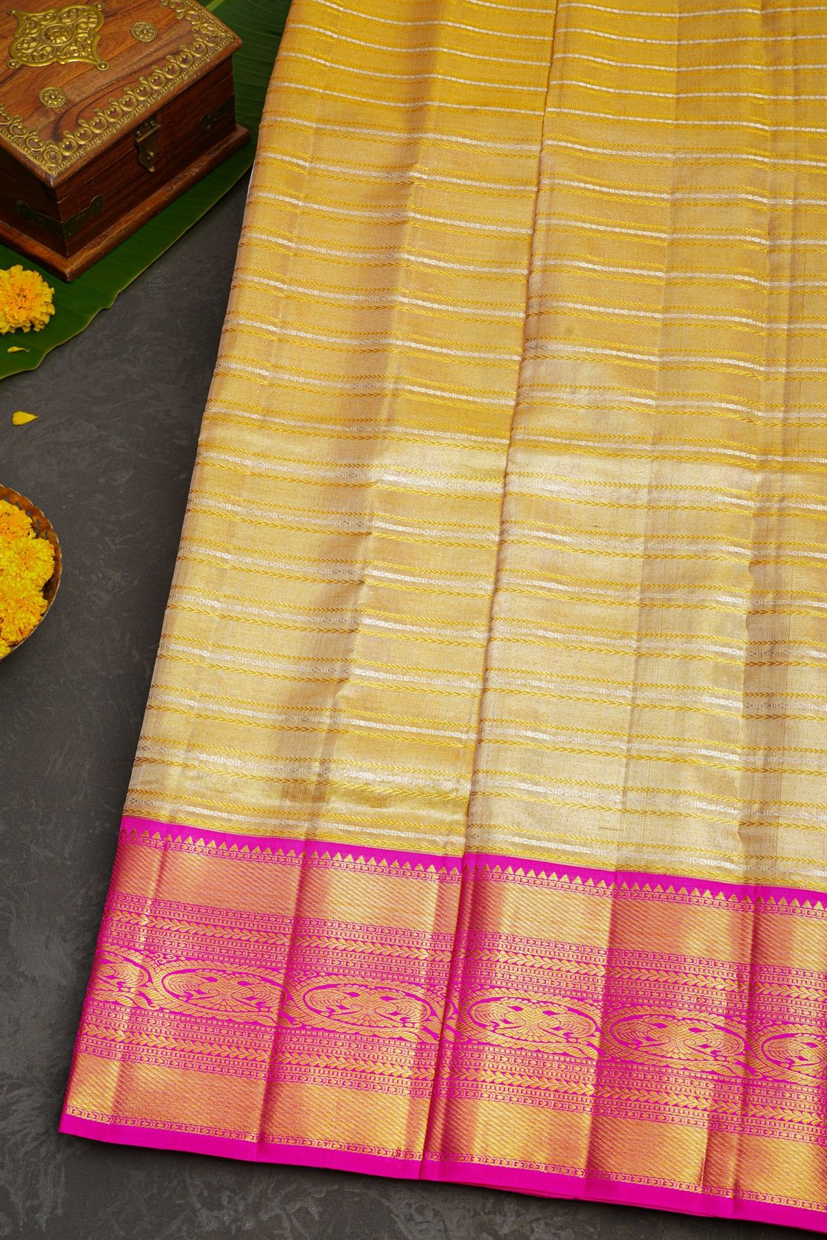 Kancheepuram Tissue Gold Saree