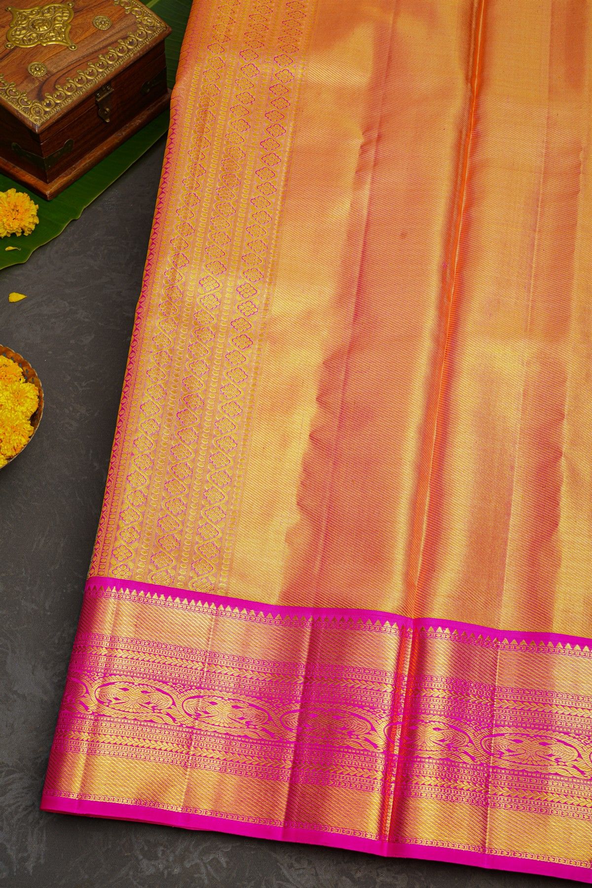 Kancheepuram Tissue Gold Saree