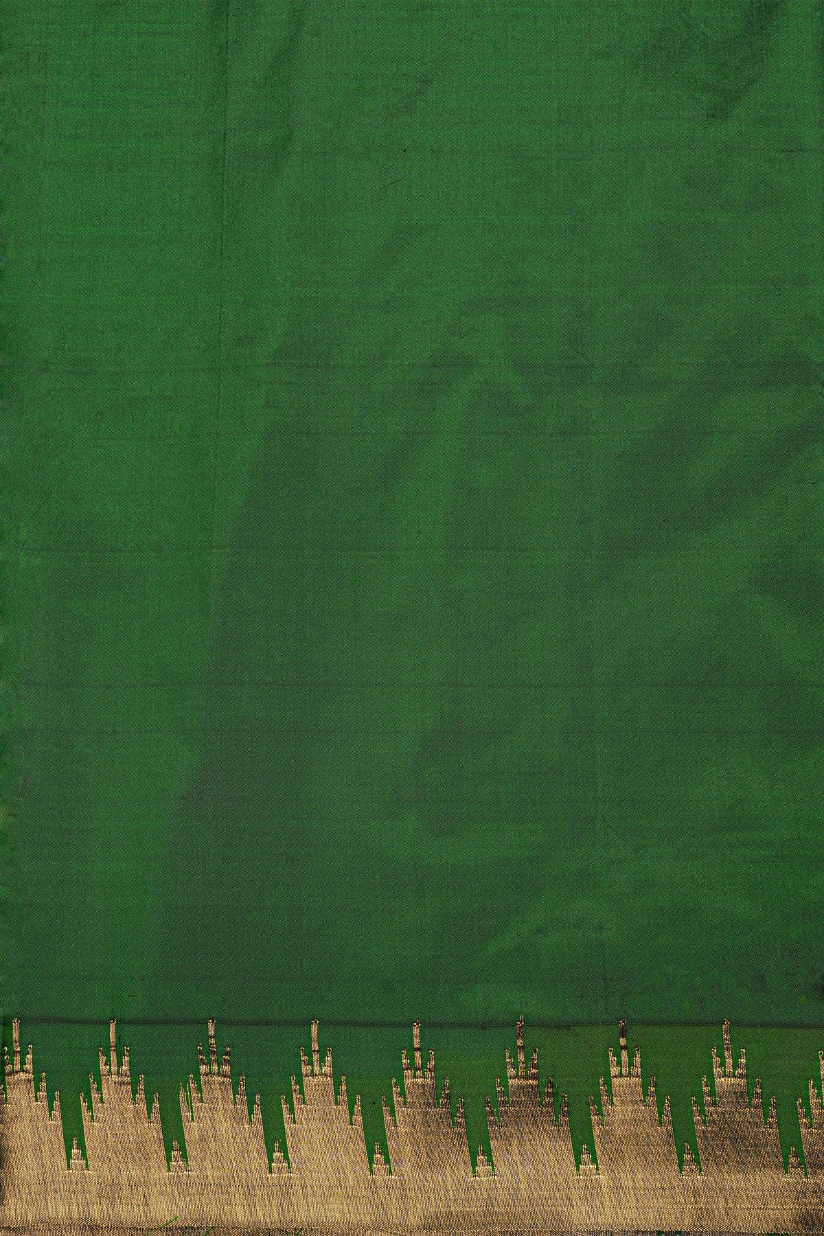 Paithani Silk Bottle Green Saree