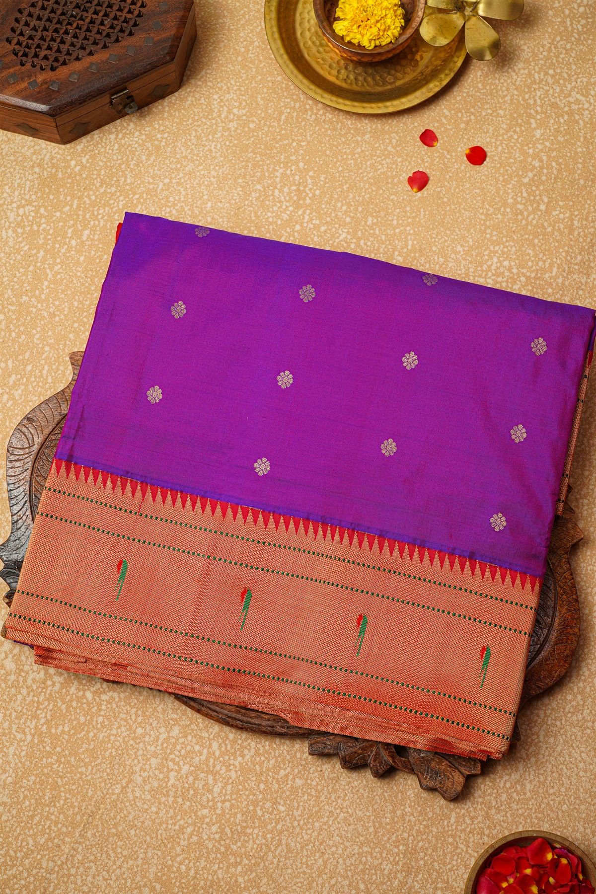 paithani Silk Purple Saree