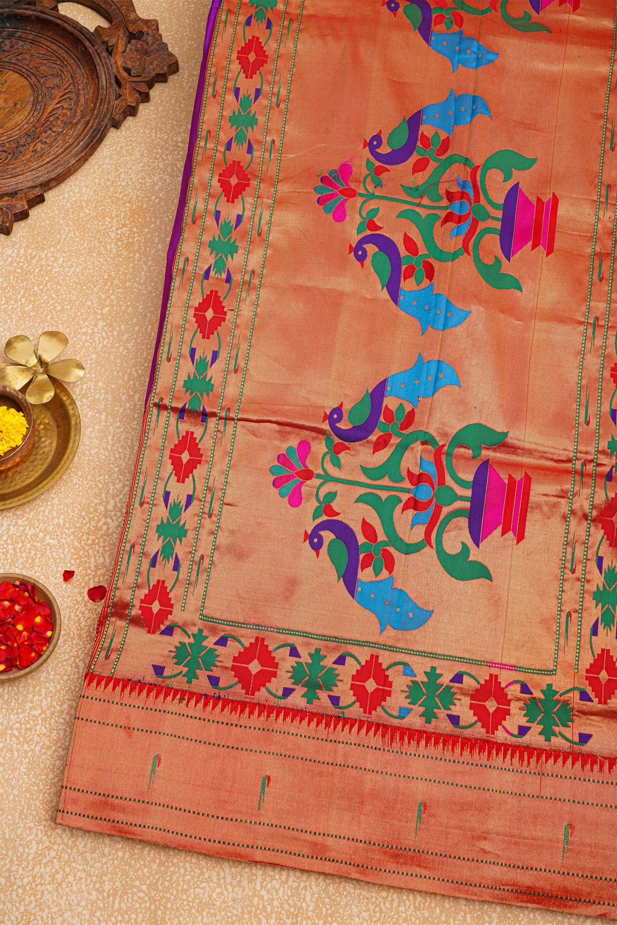 paithani Silk Purple Saree