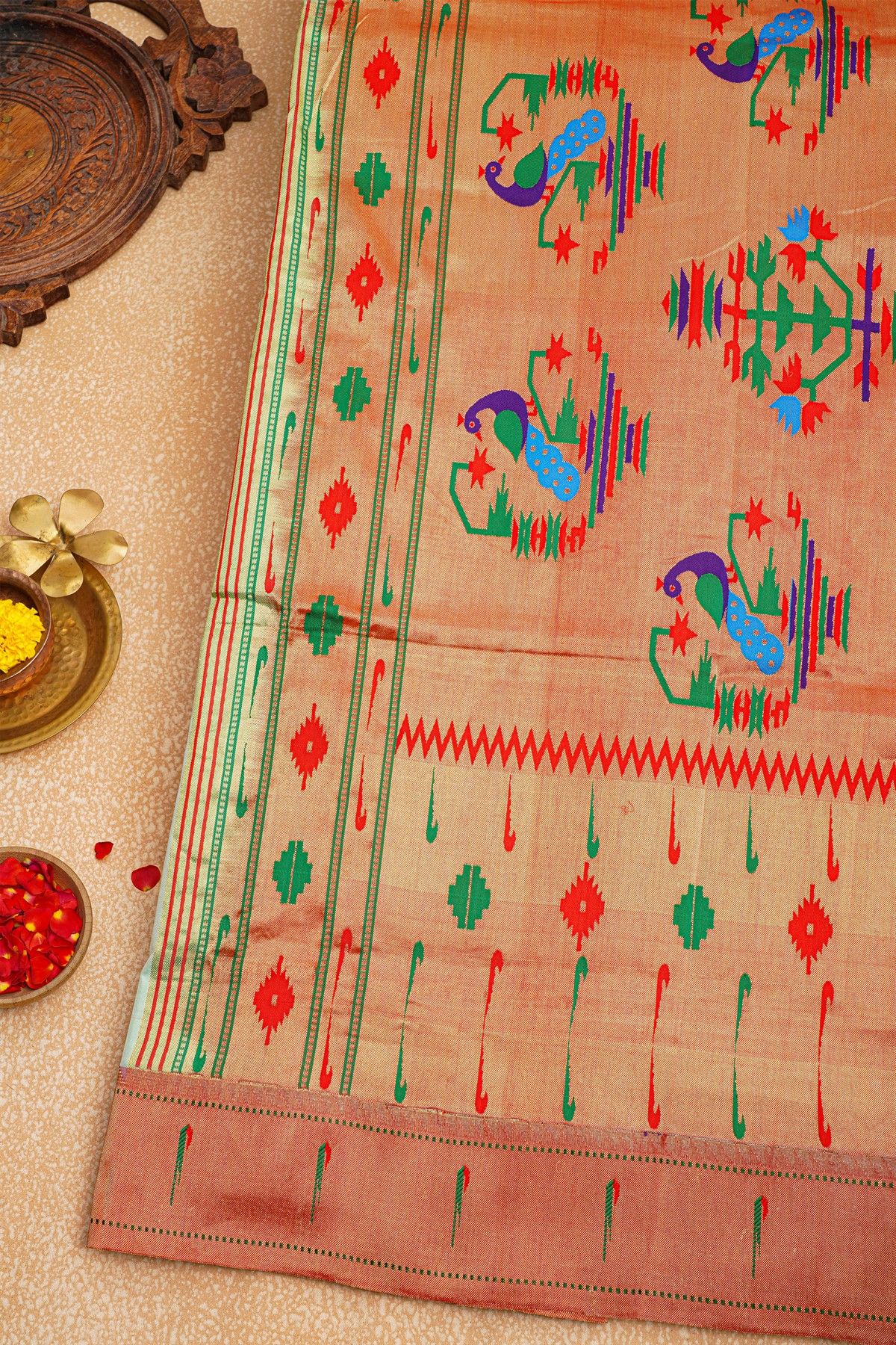 Paithani Silk Sky Blue Saree