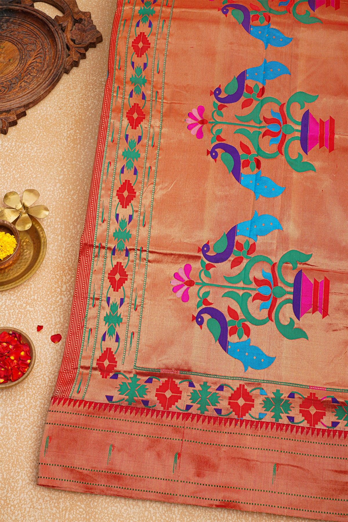 paithani Silk Sky Blue Saree