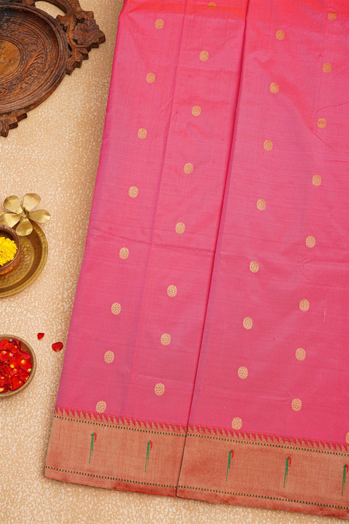 Paithani Silk Pink Saree