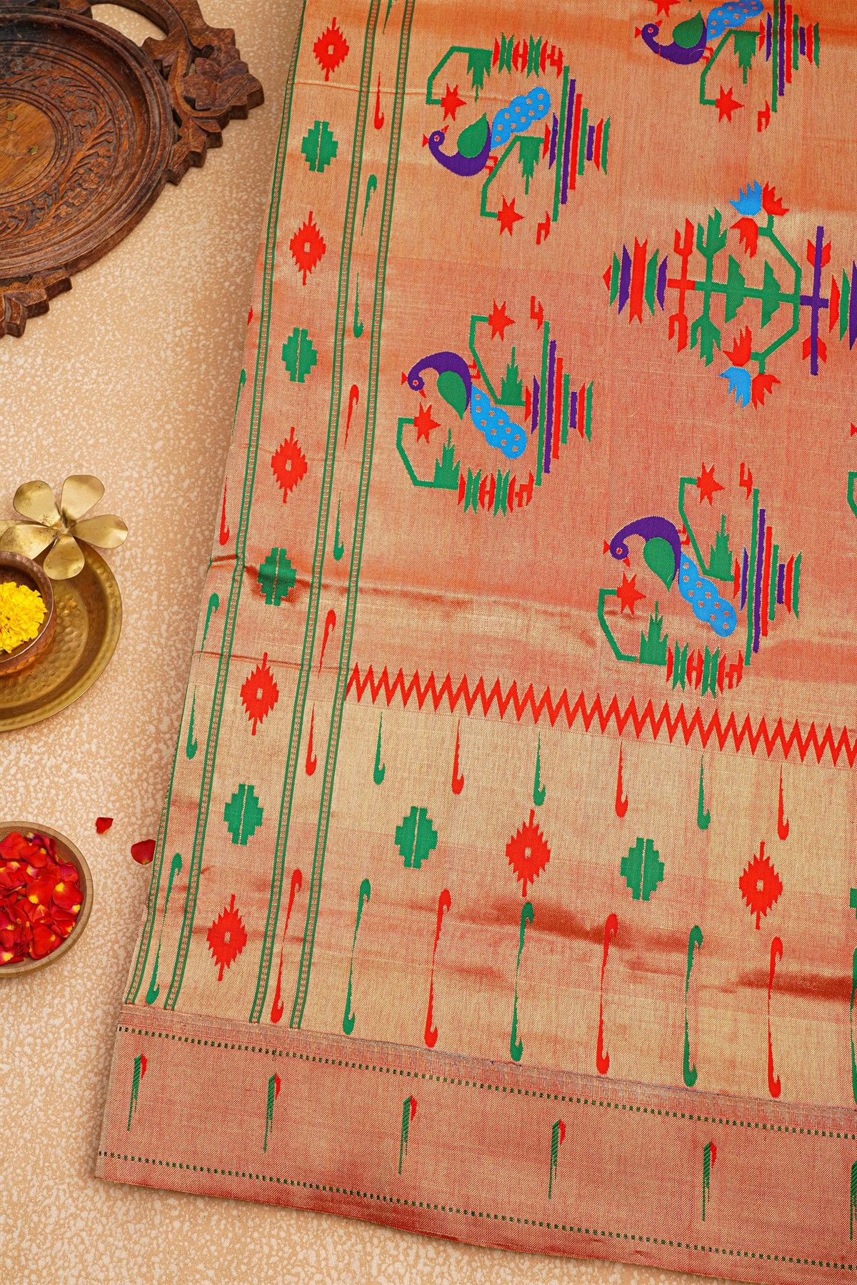 Paithani Silk Pink Saree