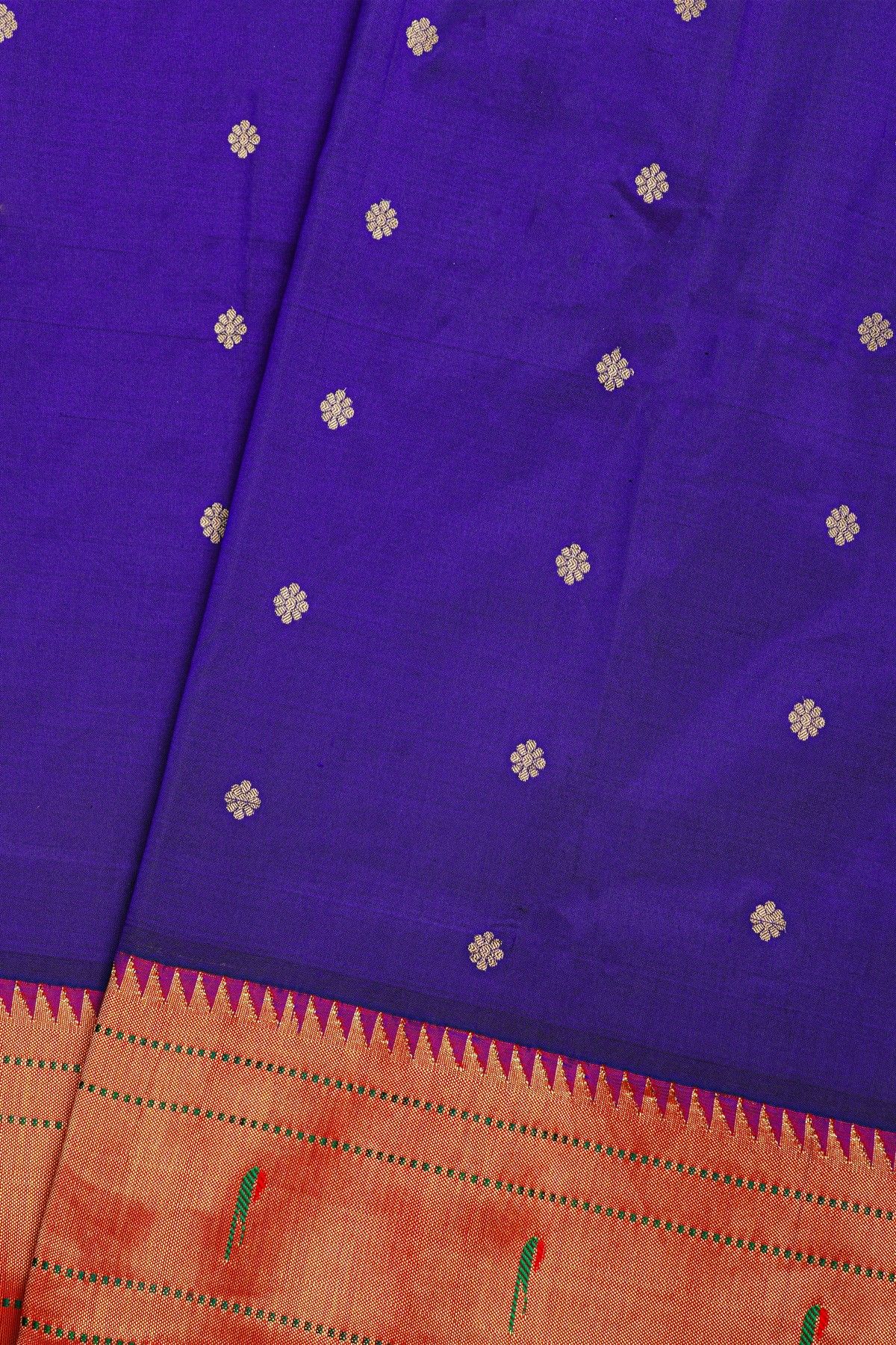 Paithani Silk Royal Blue Saree