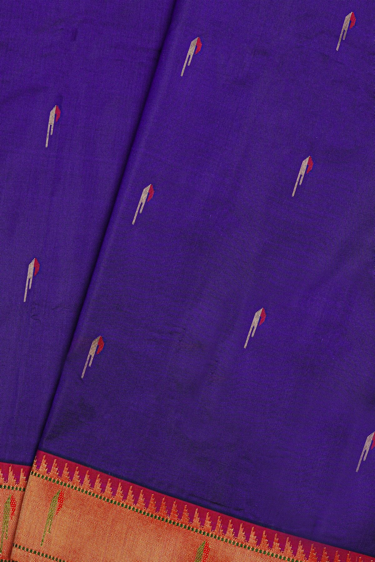 Paithani Silk Navy Blue Saree