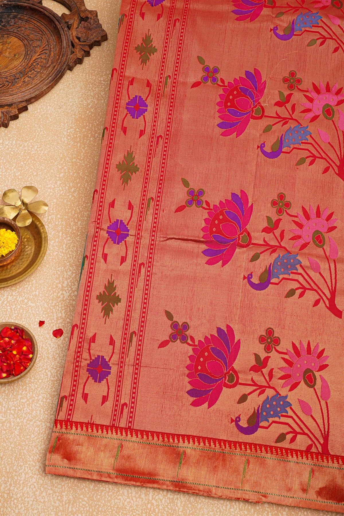 Paithani Silk Sky Blue Saree