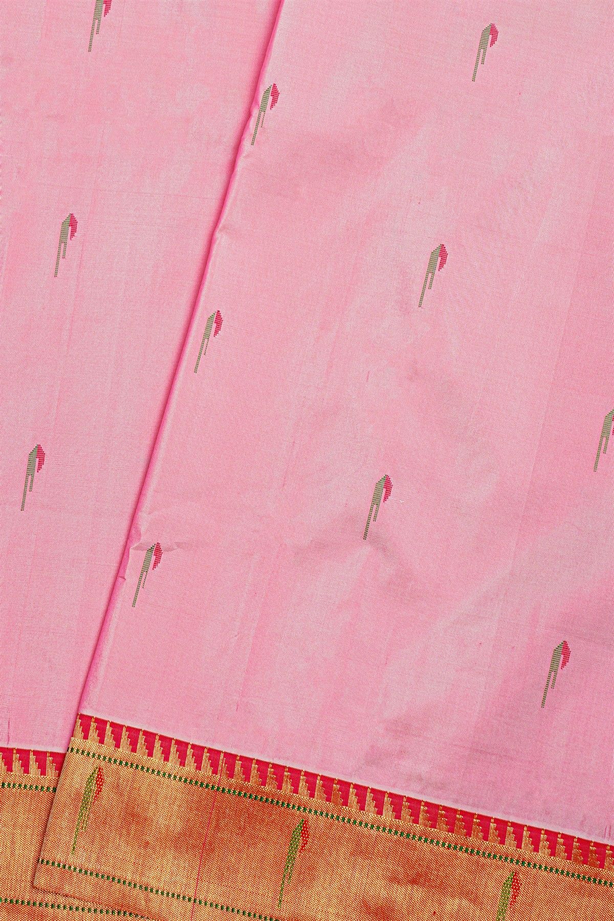 Paithani Silk Baby Pink Saree