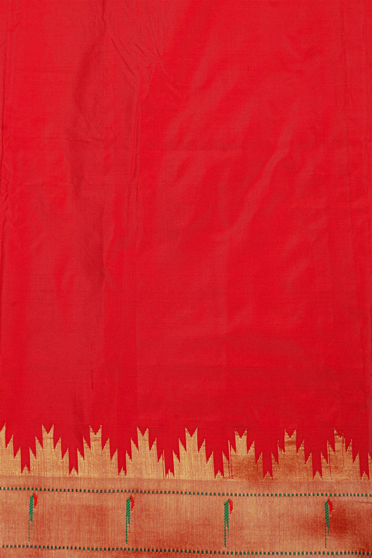 Paithani Silk Bottle Green Saree