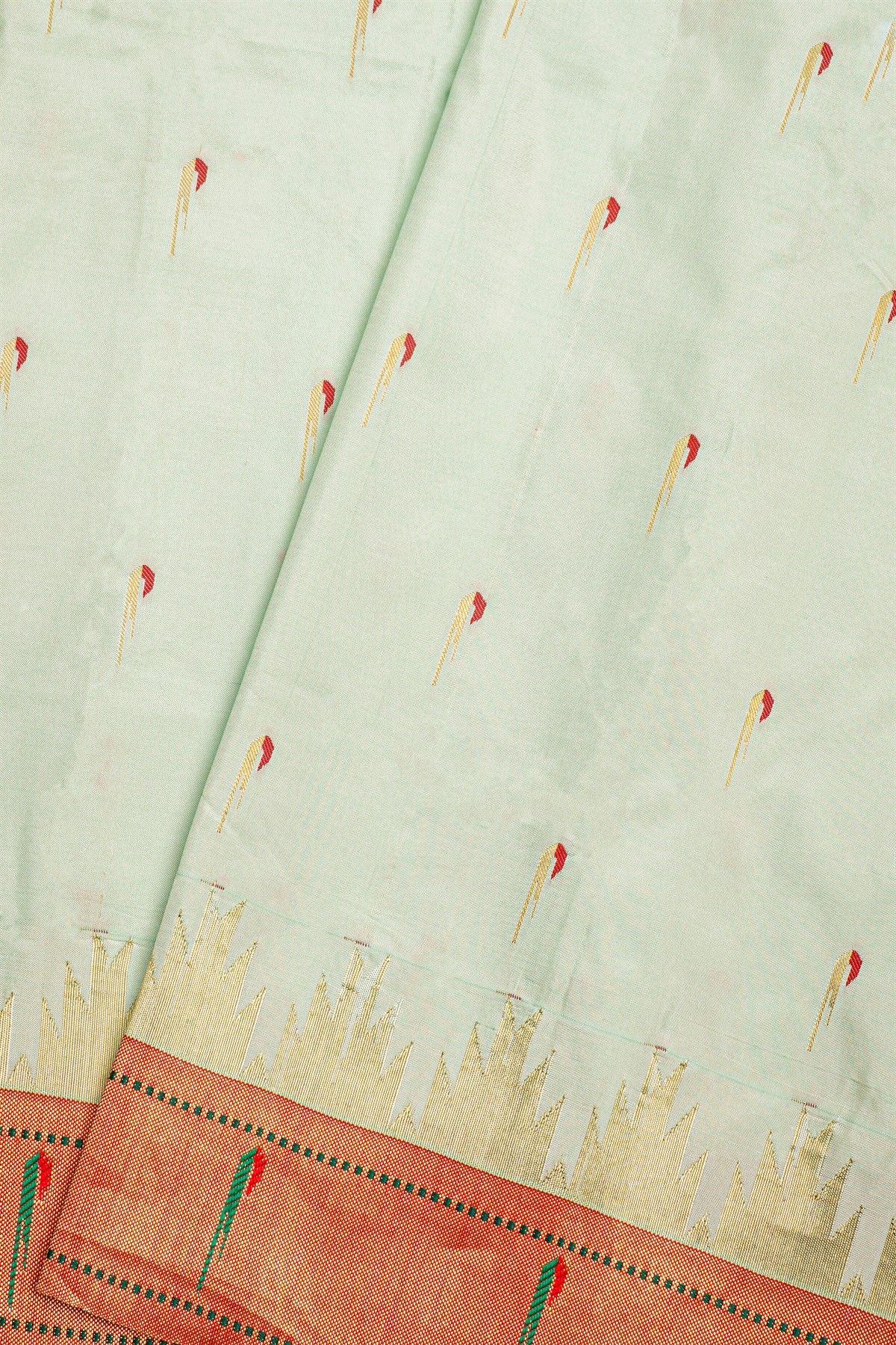 Paithani Silk Tiffany Blue Saree