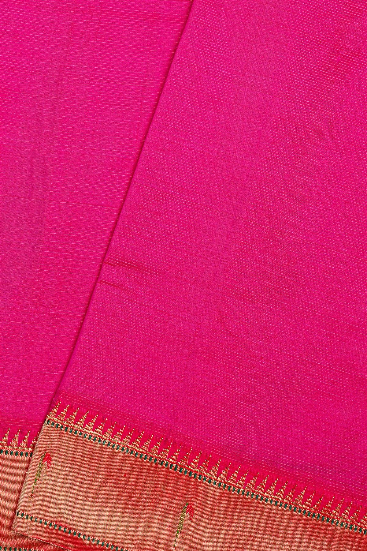 Paithani Silk Rani Pink Saree