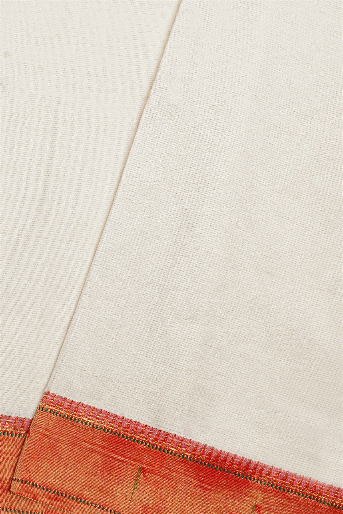 Paithani Silk Off White Saree