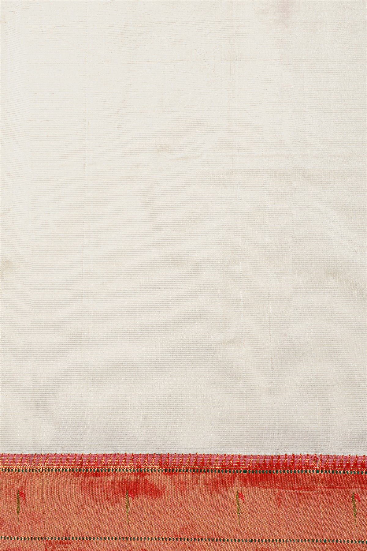 Paithani Silk Off White Saree