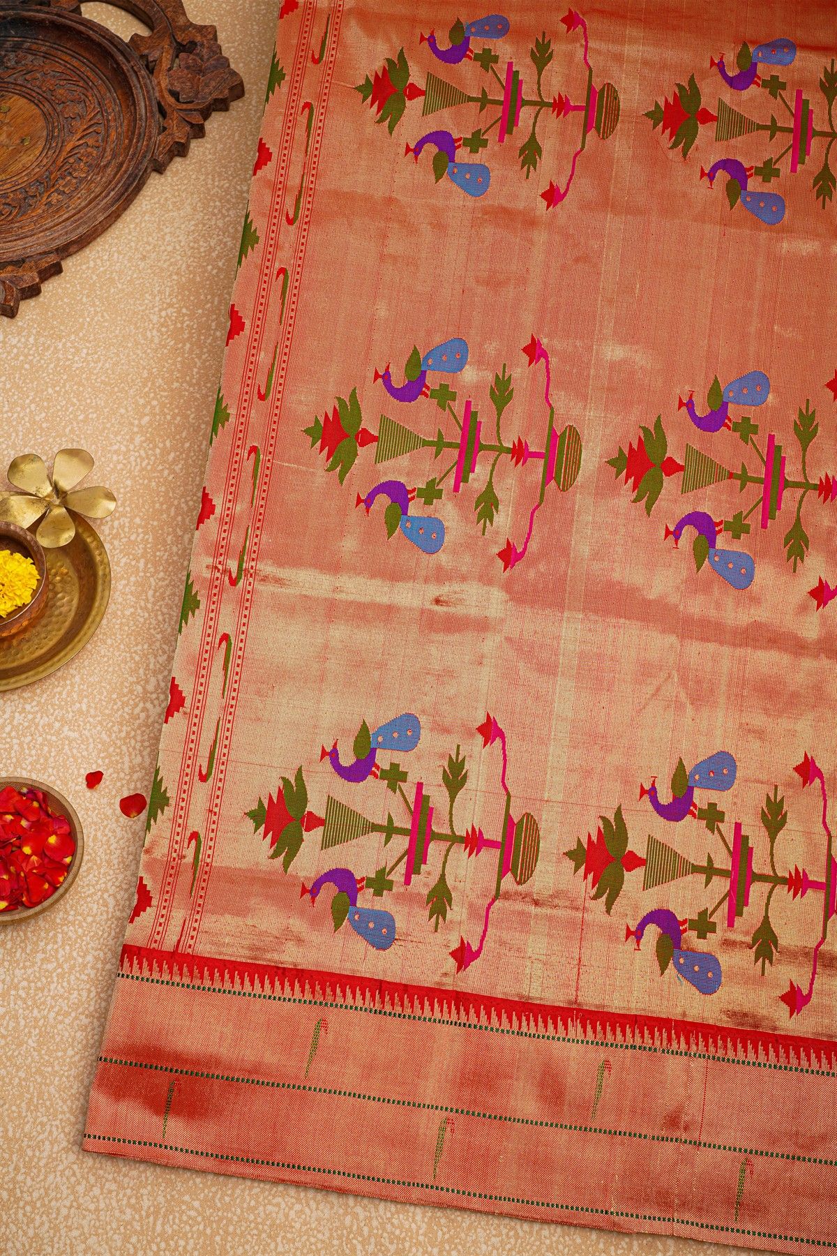 Paithani Silk Grey Saree