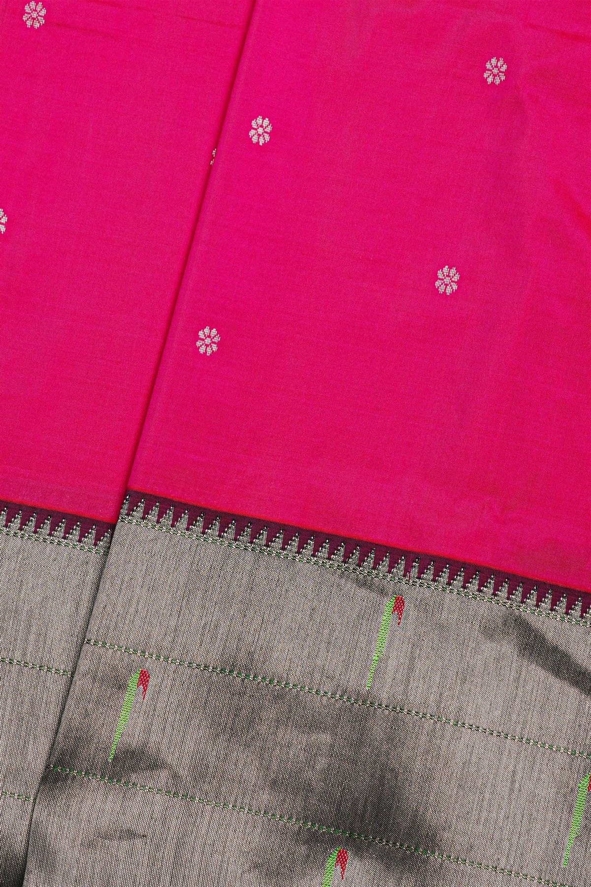 Paithani Silk Megenta Saree