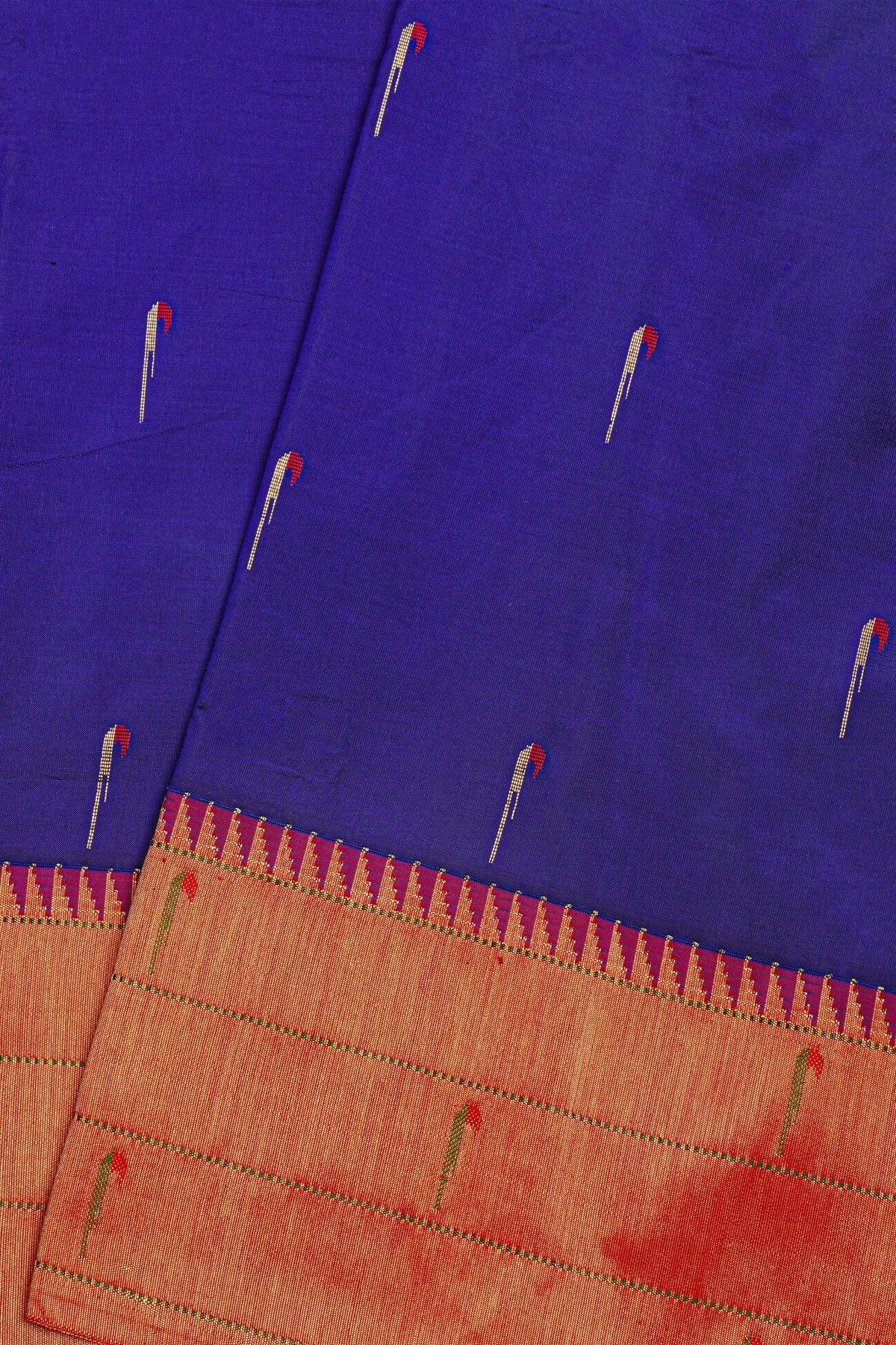 Paithani Silk Royal Blue Saree