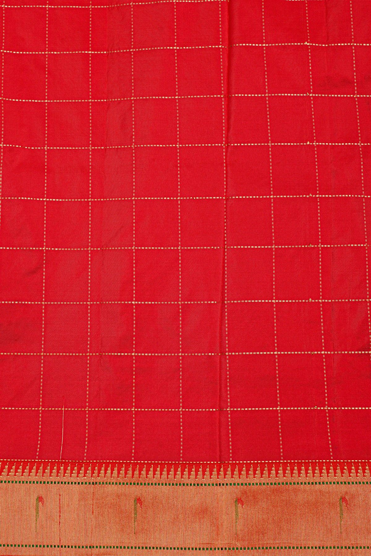 Paithani  Silk Bottle Green Saree