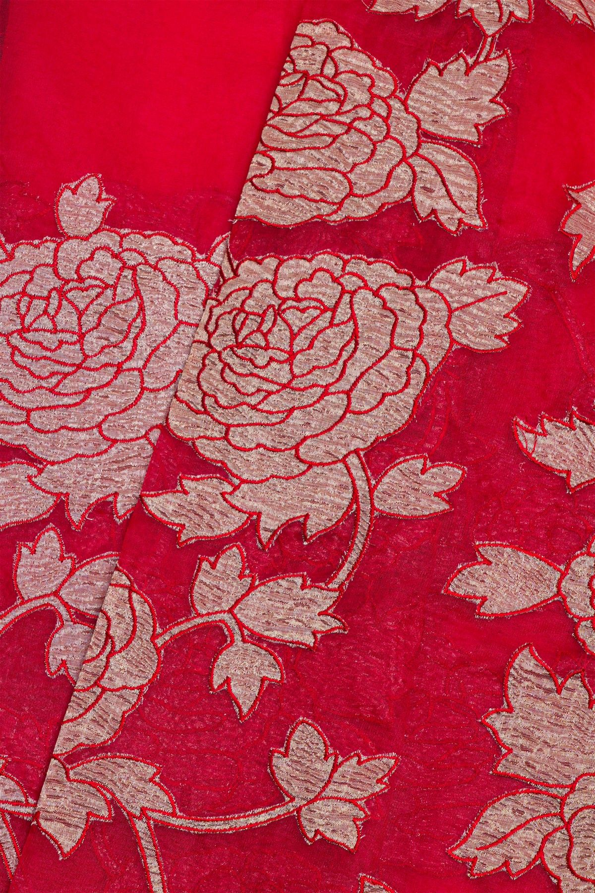 Fancy Organza Red Saree