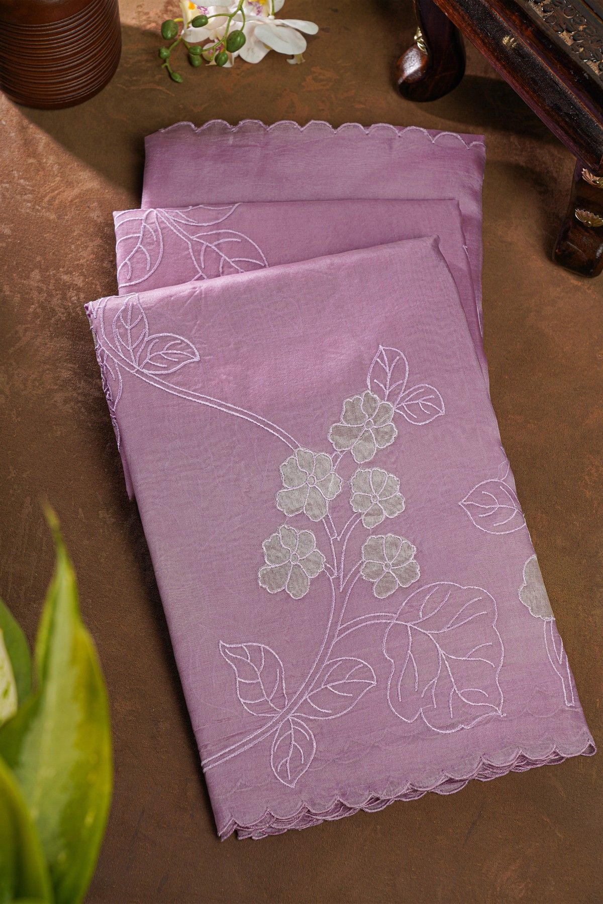 Designer Organza Lavender Saree