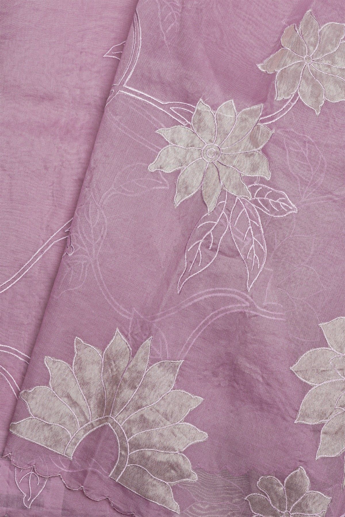 Designer Organza Lavender Saree