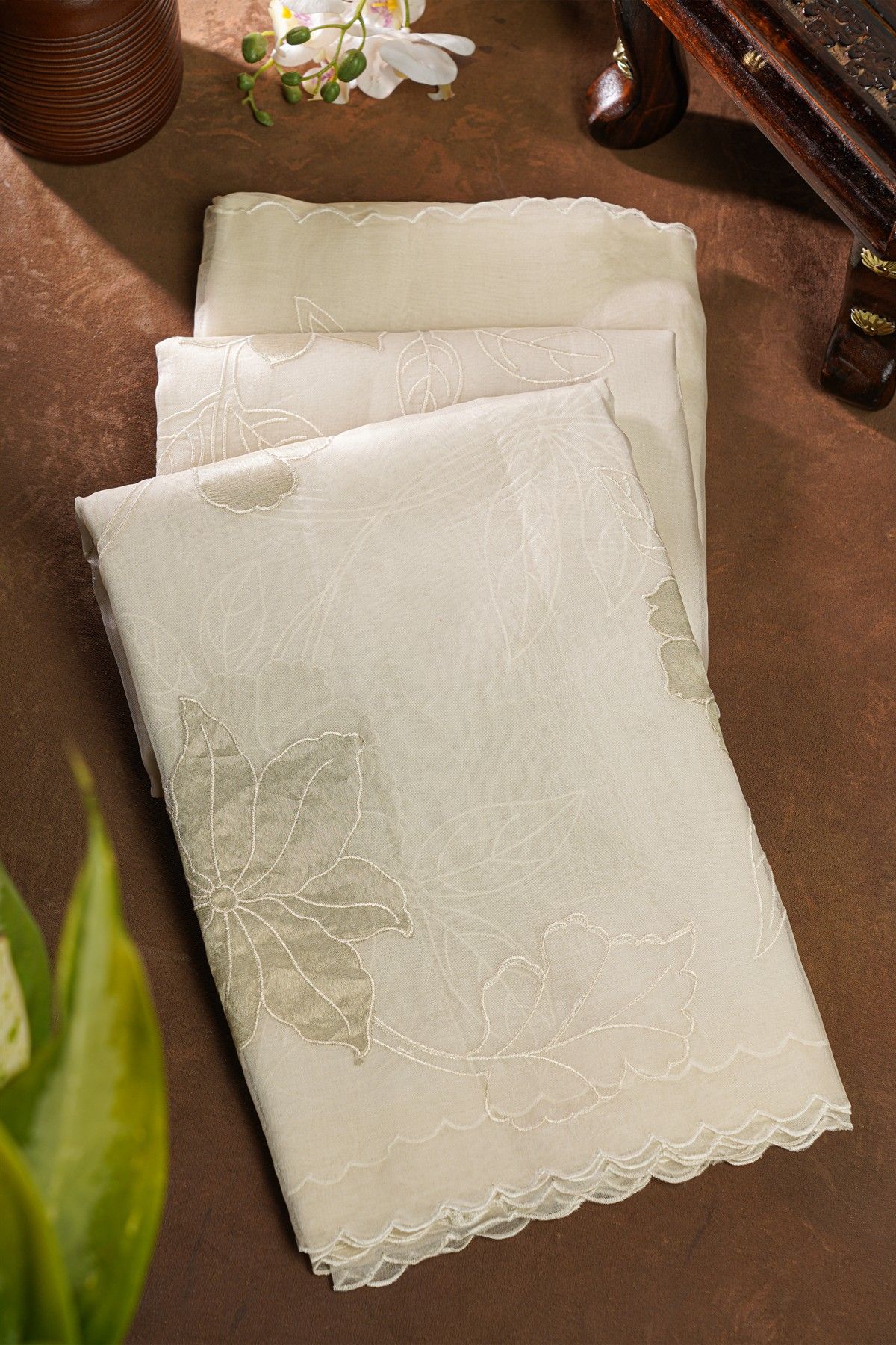 Designer Organza Off White Saree