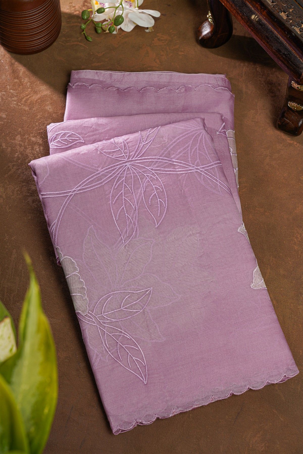 Designer Organza Lavender Saree