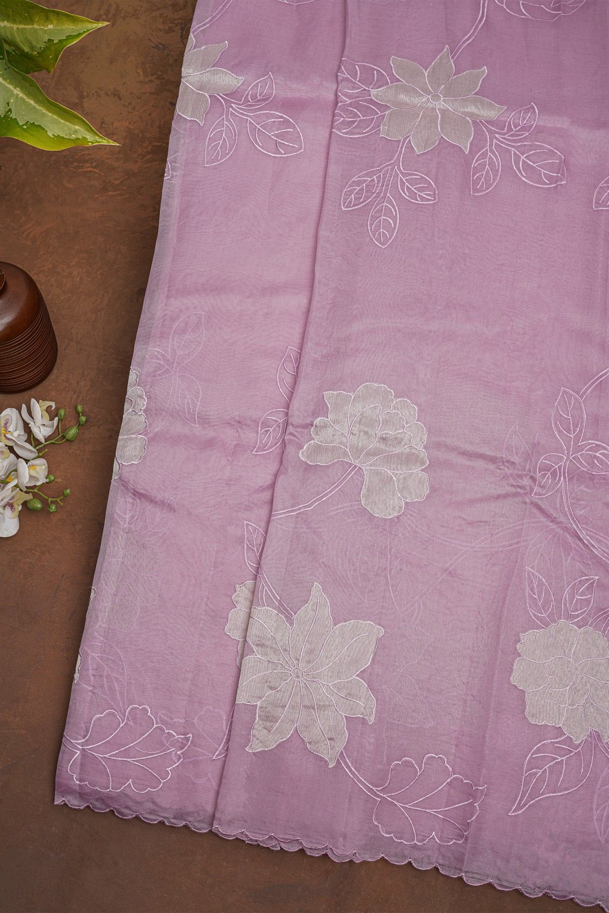 Designer Organza Lavender Saree