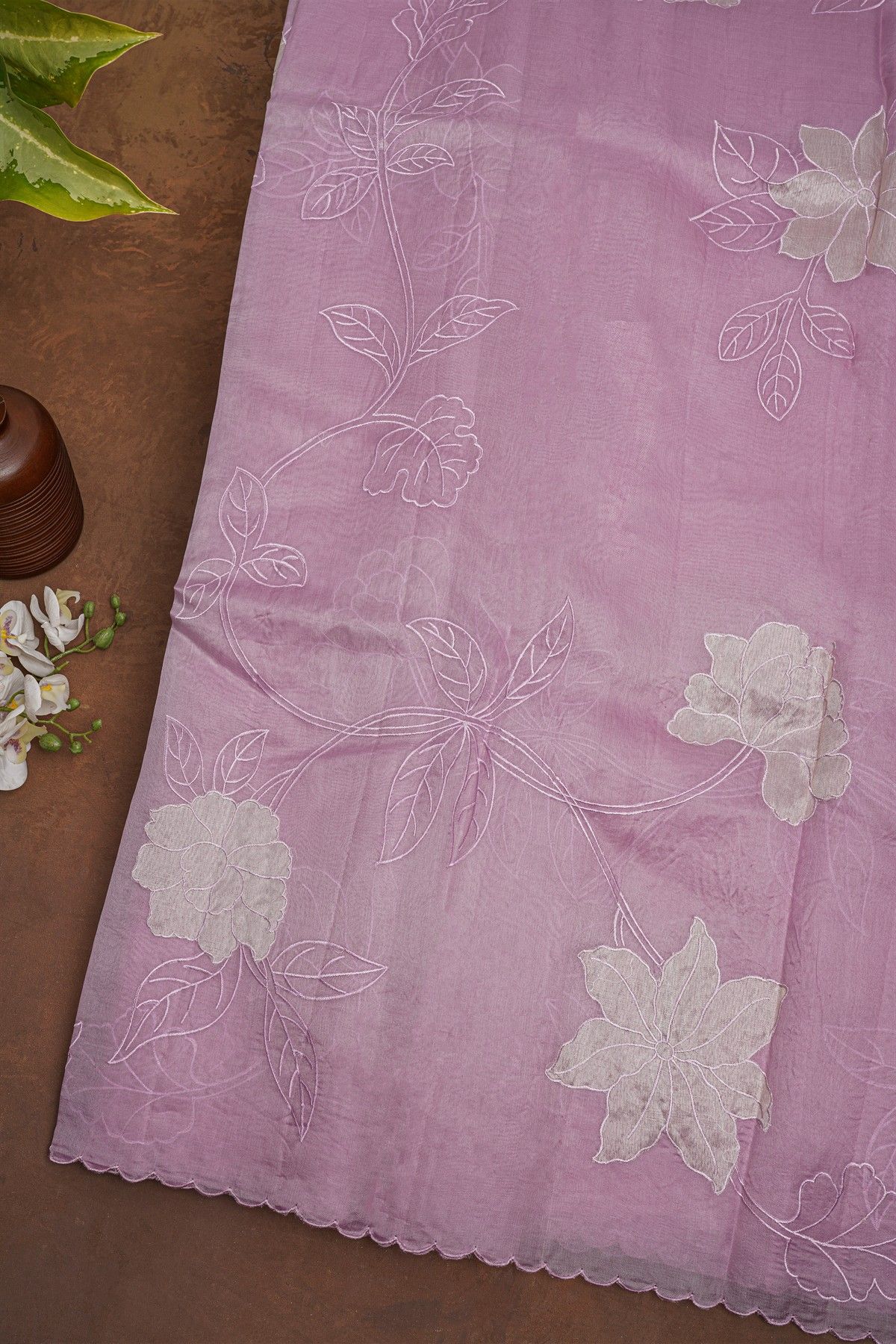 Designer Organza Lavender Saree
