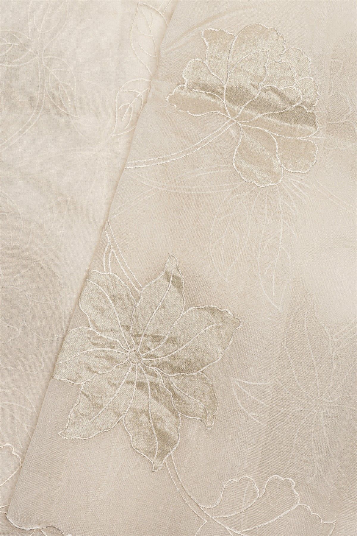 Fancy Organza Cream Saree