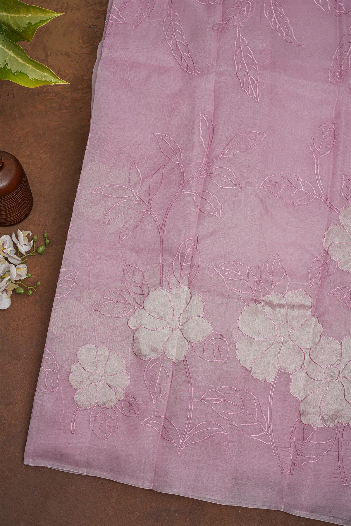 Designer Organza Lavender Saree