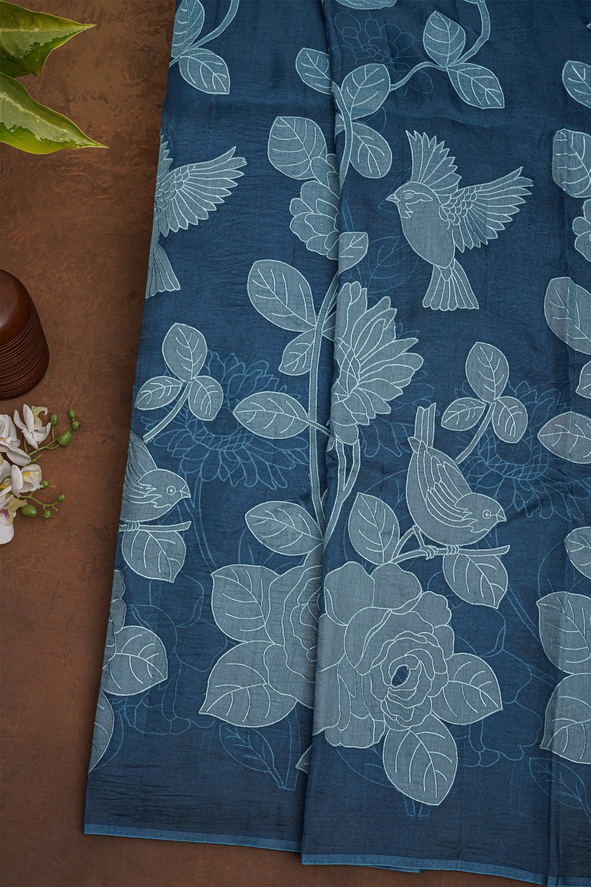 Designer Organza Blue Saree