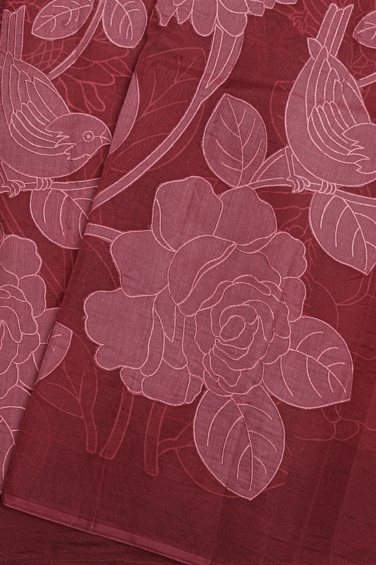 Designer Organza Marron Saree