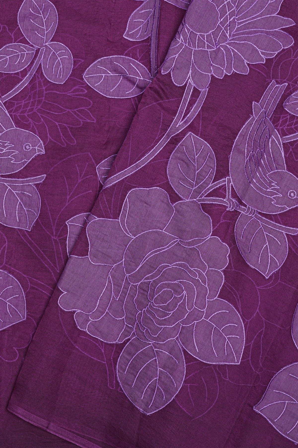 Designer Organza Purple Saree