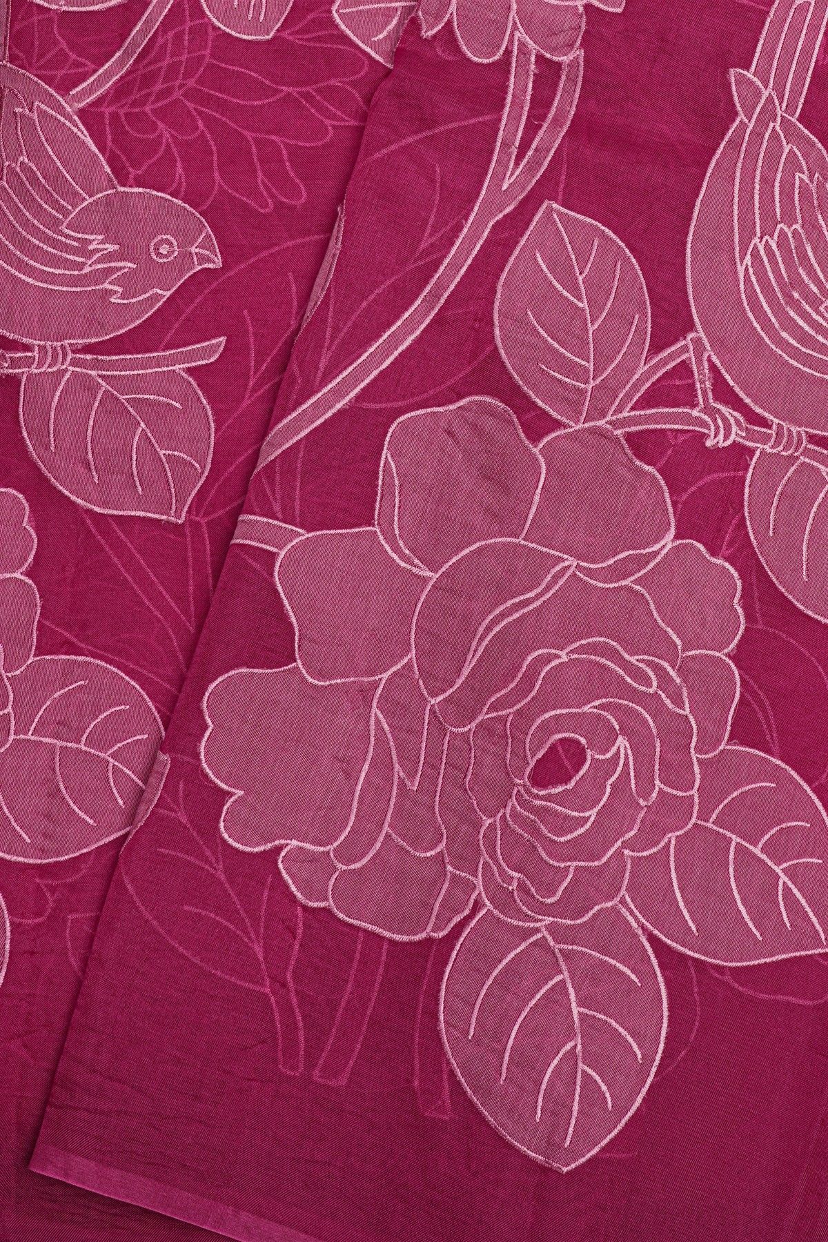 Designer Organza Magenta Saree