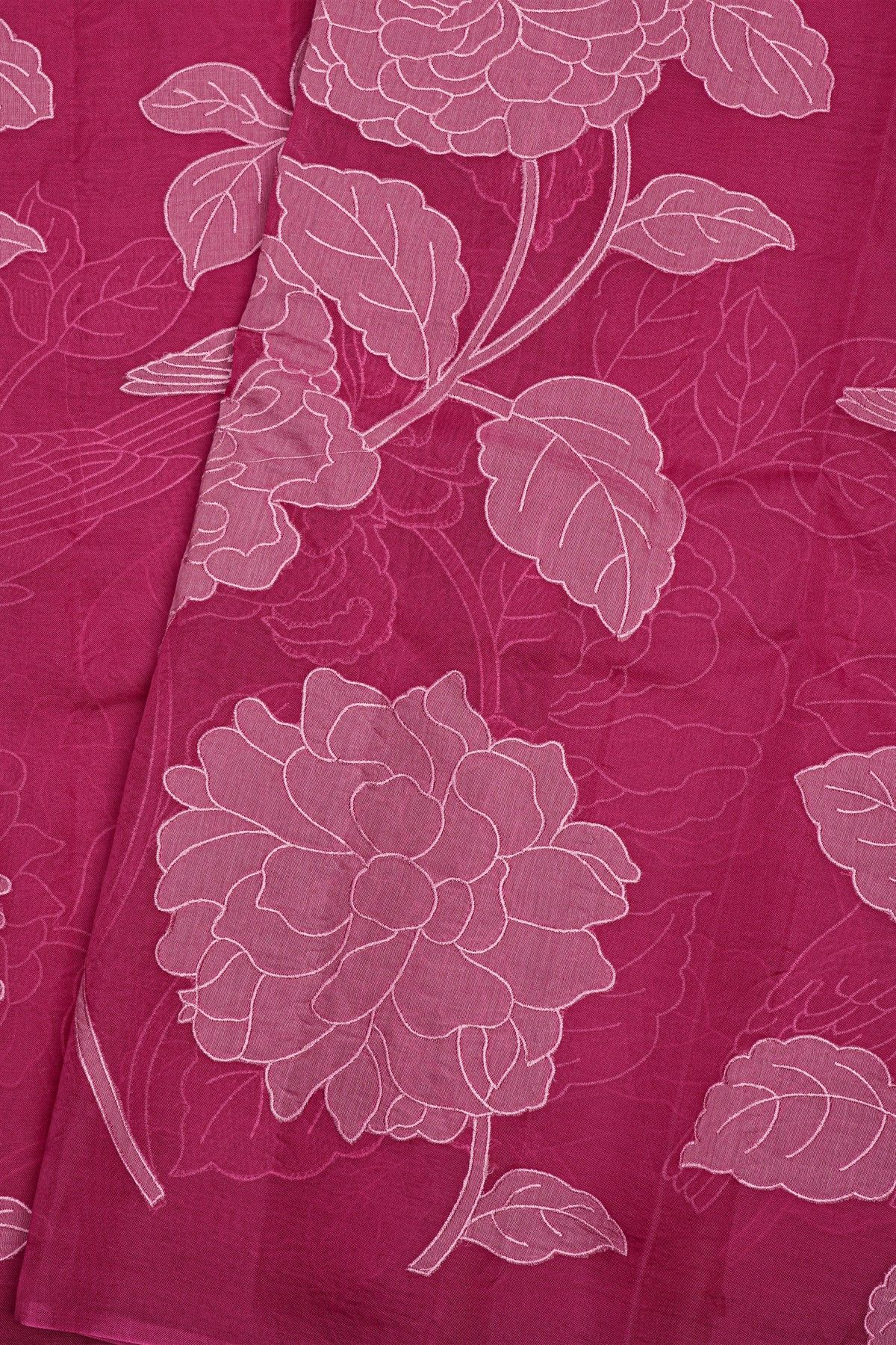Designer Organza Magenta Saree