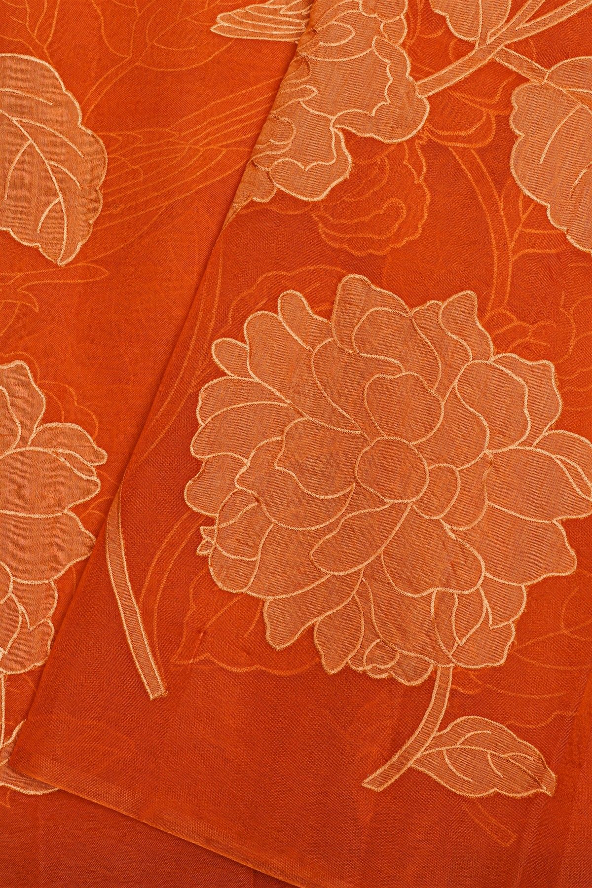Designer Organza Orange Saree