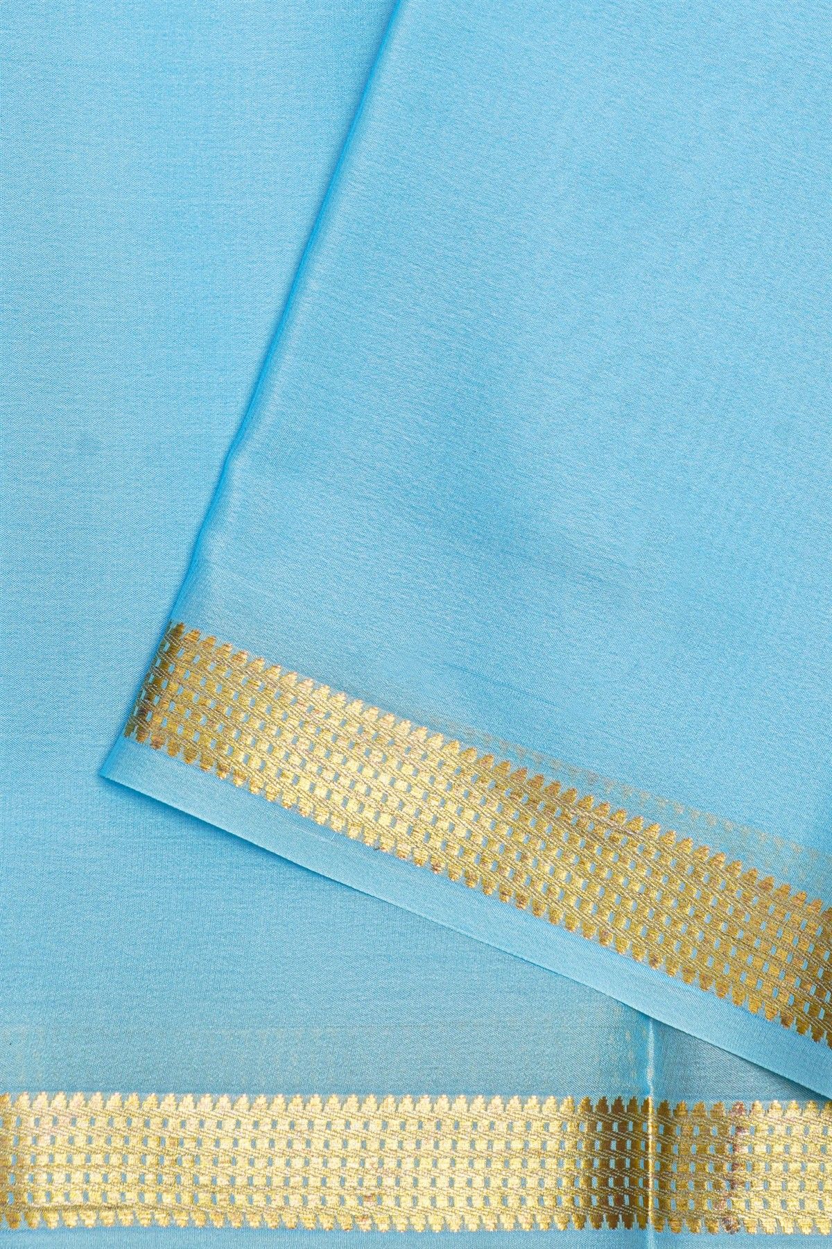 Mysore Crepe Sky Blue Saree