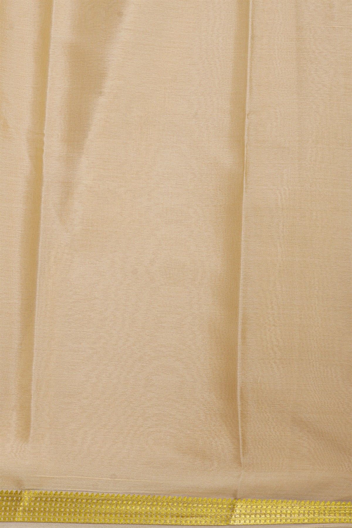 Mysore Crepe Cream Saree